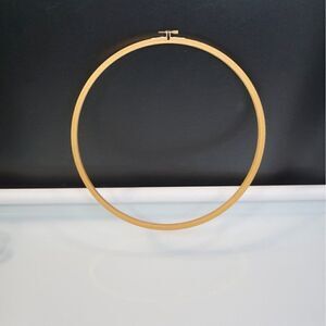 Vintage Wood Quilting Embroidery Cross Stitch Hoop Screw Wing Nut Closure 12"